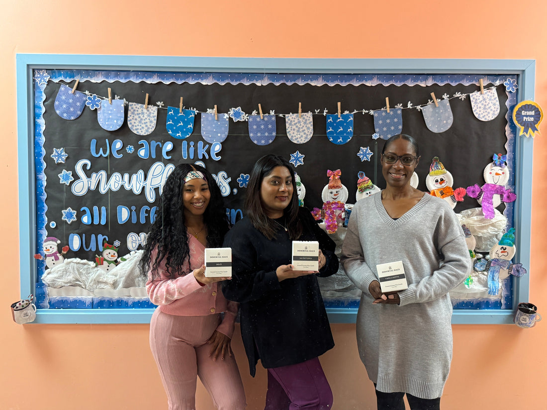 Celebrating the educators behind the winning sensory display, honored with Immortal Haus luxury candles for their creativity and intentional design.