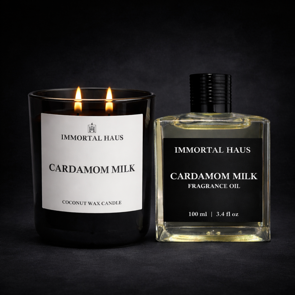Cardamom Milk Candle + Fragrance Oil Set