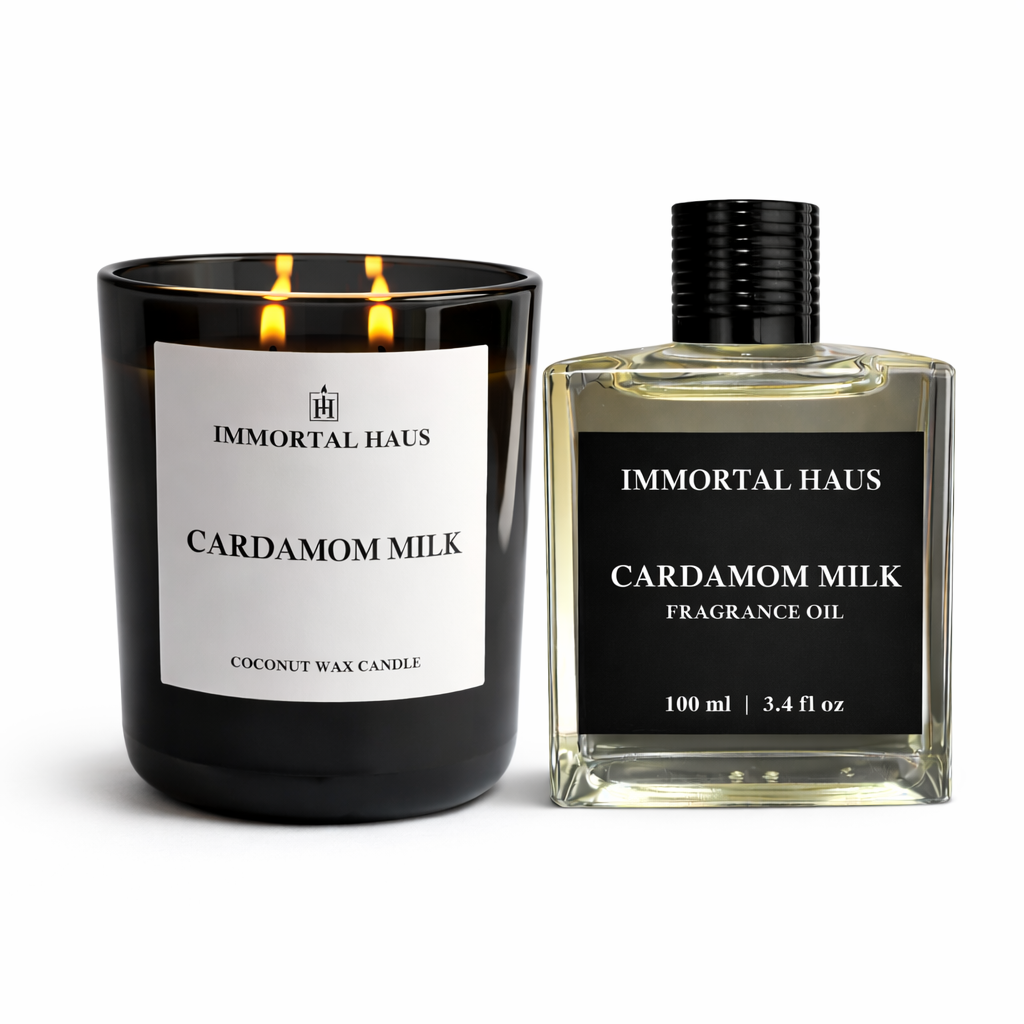 Cardamom Milk Candle + Fragrance Oil Set