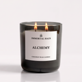 Alchemy luxury coconut wax candle, amber and plum scent, 12oz with two cotton wicks.