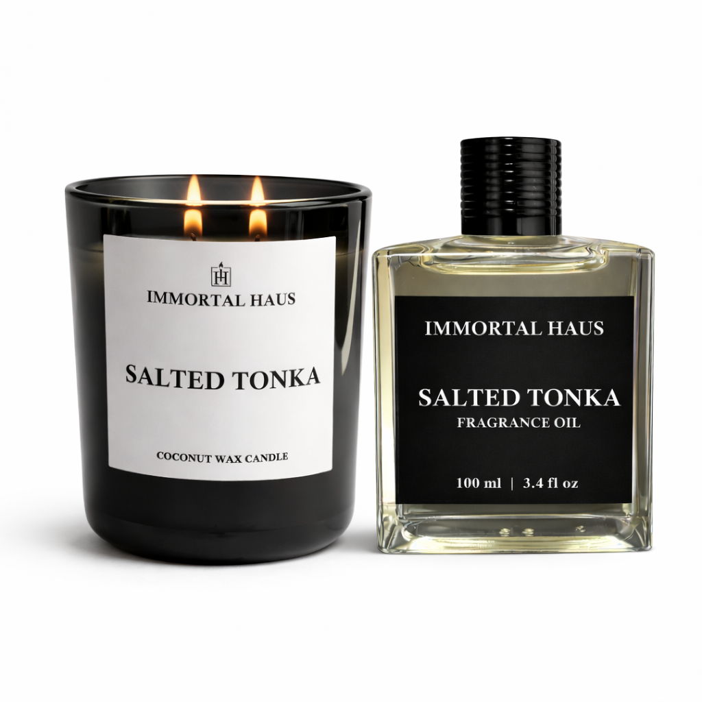 Salted Tonka Candle + Fragrance Oil Set