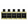 Five bottles of Immortal Haus fragrance oils on a white background
