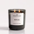 Ritual luxury coconut wax candle, rose water, hibiscus, and musk scent, 12oz with two cotton wicks.