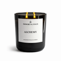 Alchemy luxury coconut wax candle, amber and plum scent, 12oz with two cotton wicks.