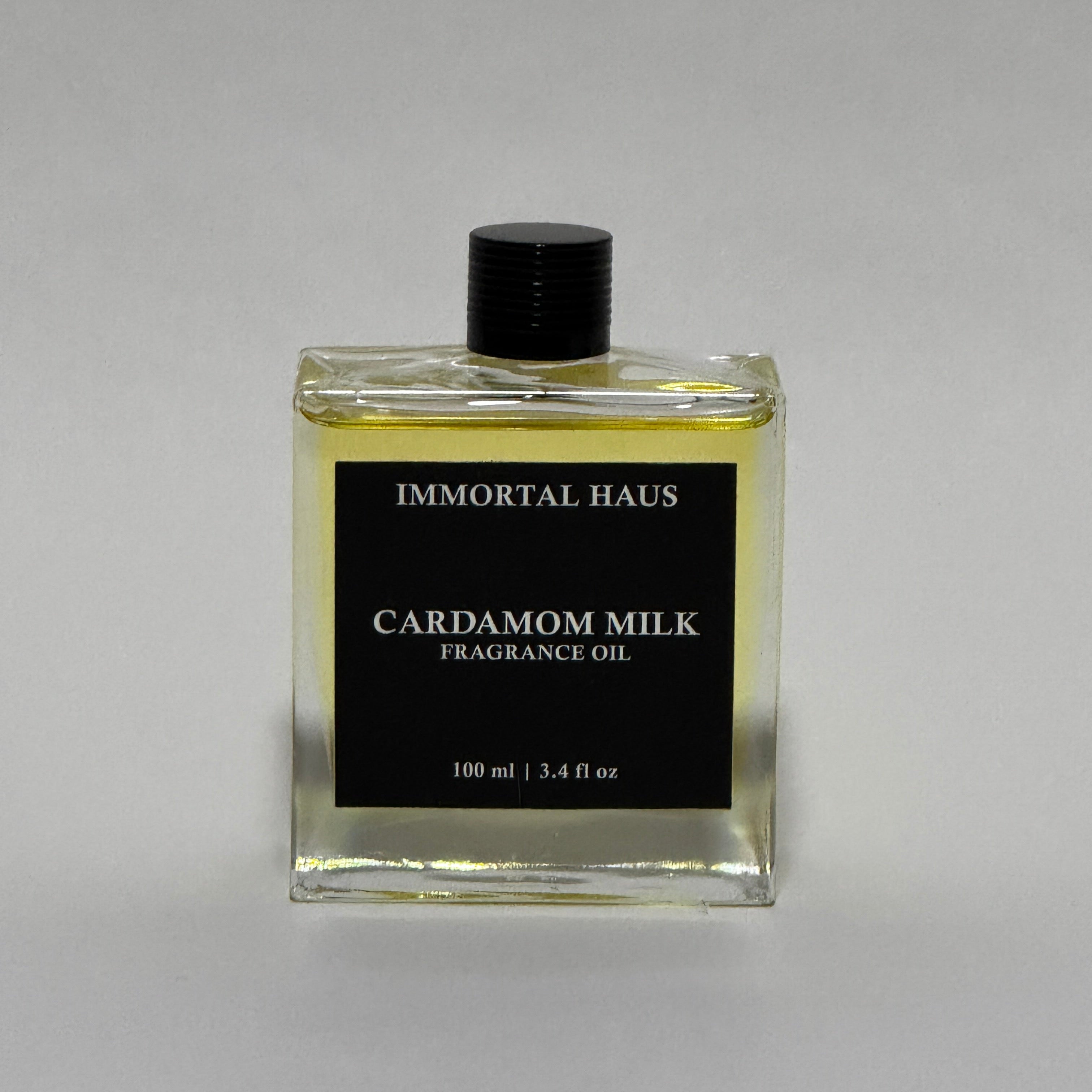 Cardamom Milk fragrance oil in glass bottle, black cardamom, tonka bean and vanilla scent, for cold air diffusers