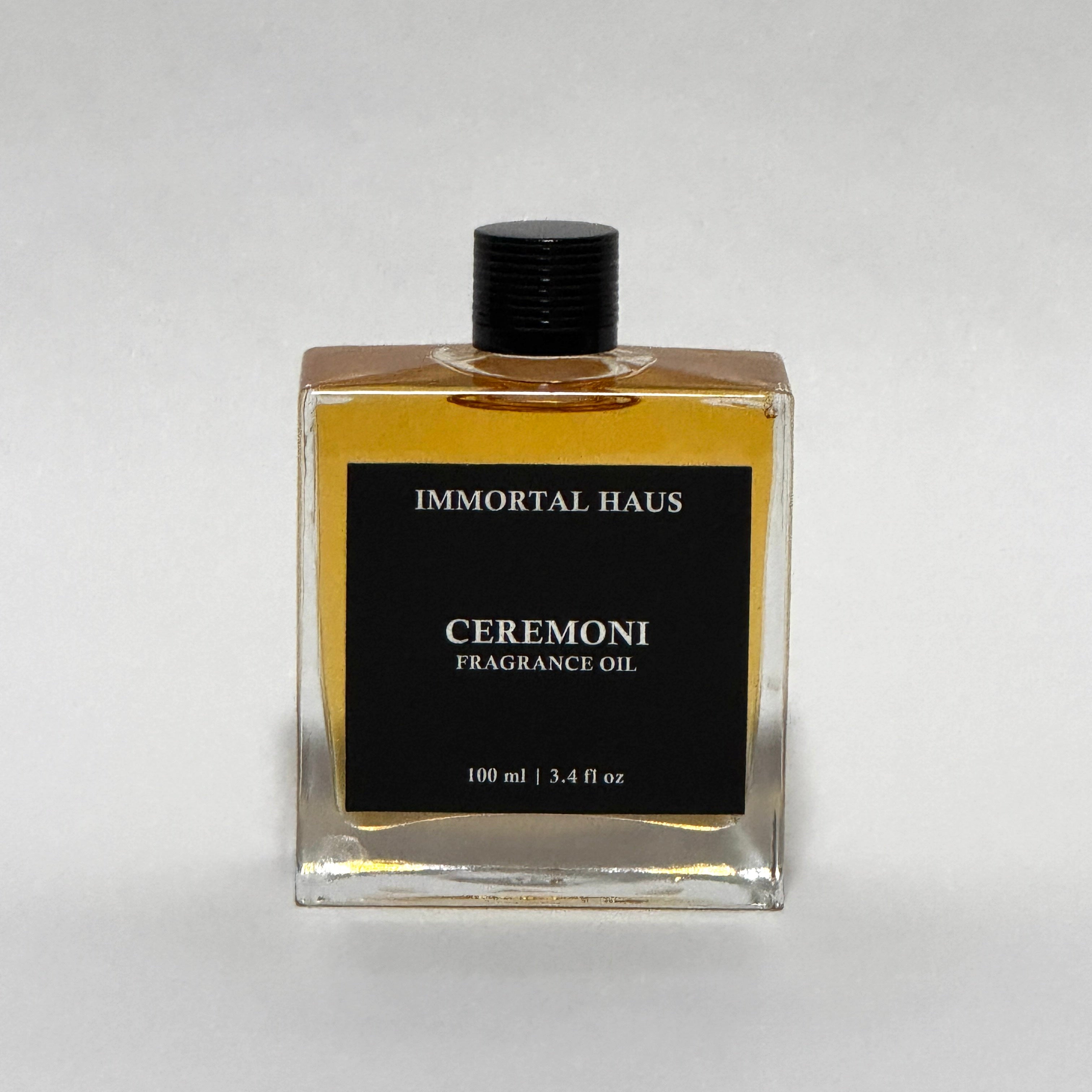 Ceremoni fragrance oil for cold air diffuser, palo santo, sage, and amber home fragrance