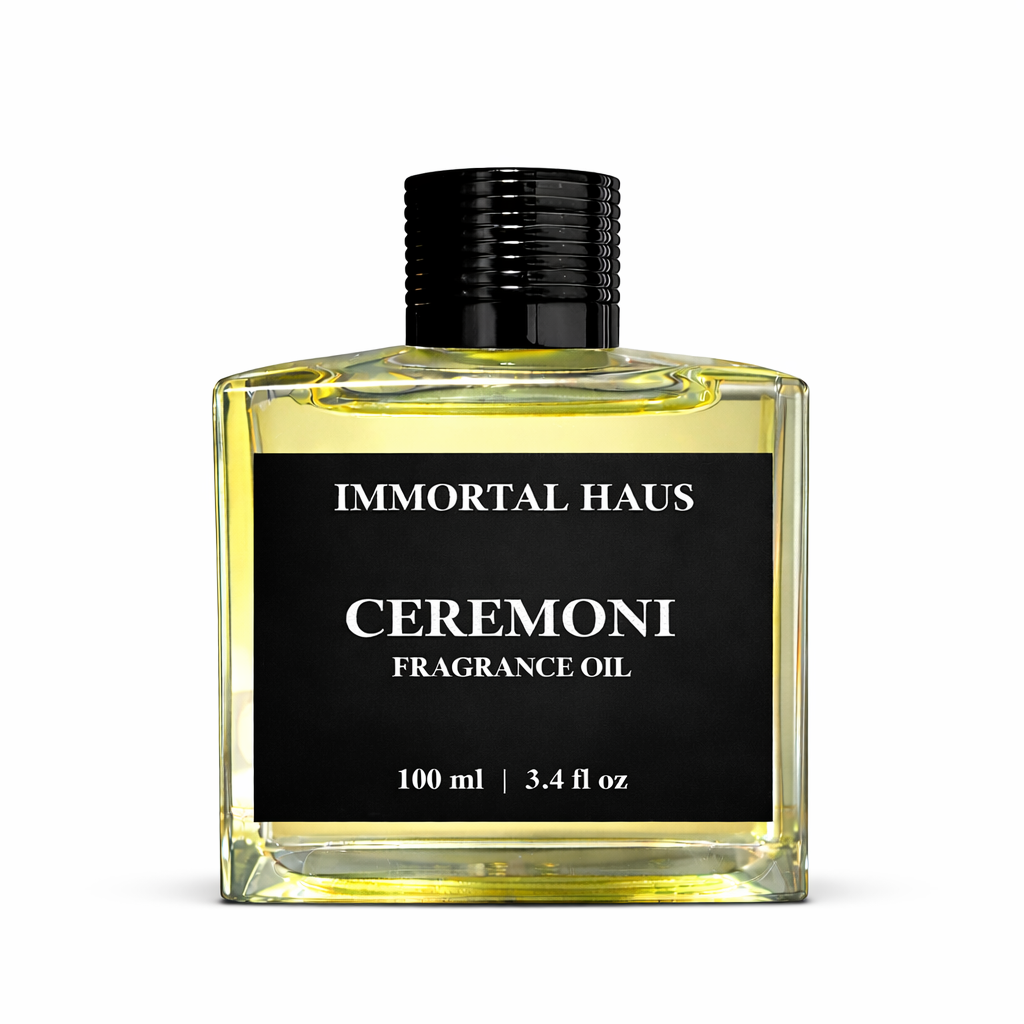Ceremoni fragrance oil in glass bottle, palo santo and sage scent, for cold air diffusers