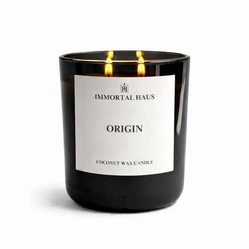 Origin luxury coconut wax candle, peppermint, eucalyptus, coconut milk scent, 12oz with two cotton wicks.