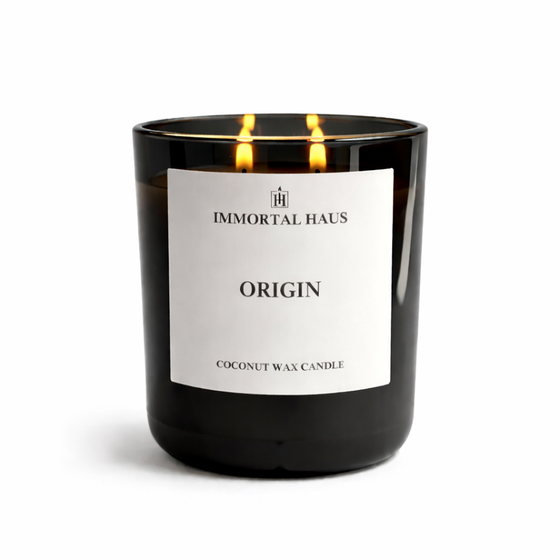 Origin luxury coconut wax candle, peppermint, eucalyptus, coconut milk scent, 12oz with two cotton wicks.