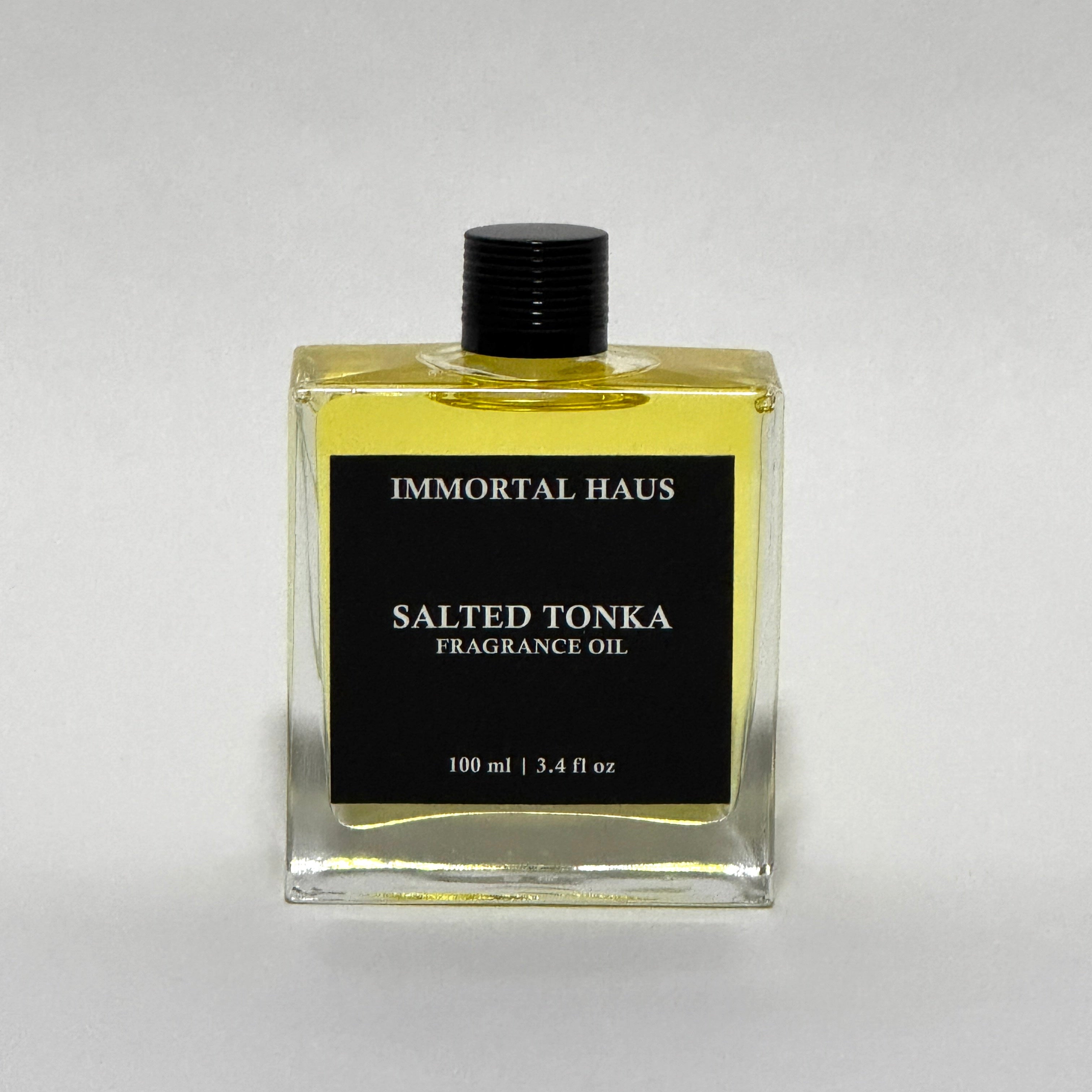 Salted Tonka fragrance oil for cold air diffuser, sea salt, tonka bean, and oud home fragrance