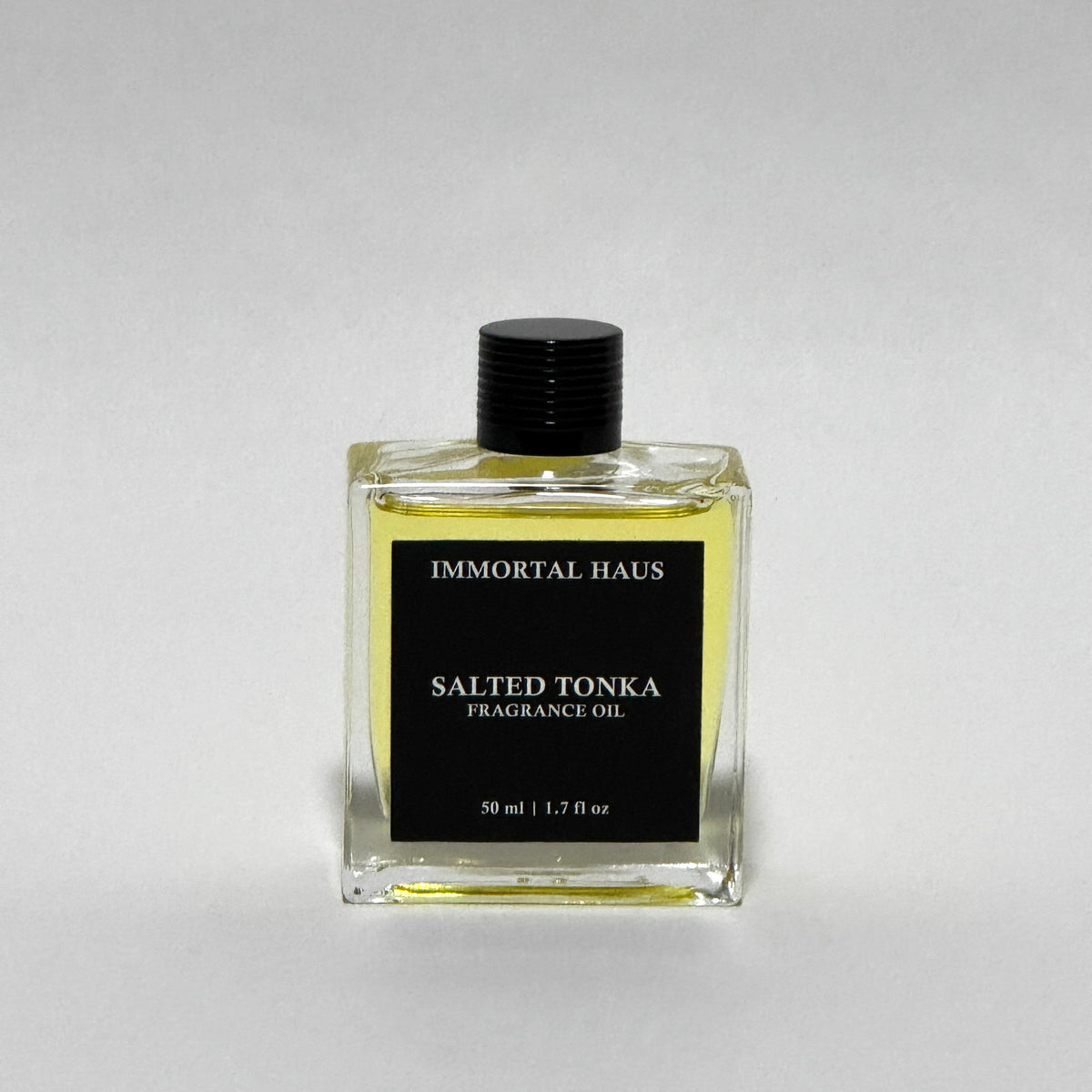Salted Tonka fragrance oil in glass bottle, sea salt and tonka bean scent, for cold air diffusers